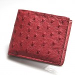 Ostrich Leather Wallet-Leather Goods Photography